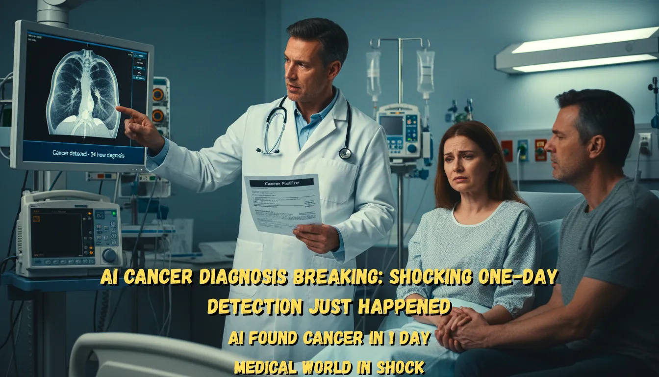 AI Cancer Diagnosis system analyzing medical scans for fast cancer detection in hospital