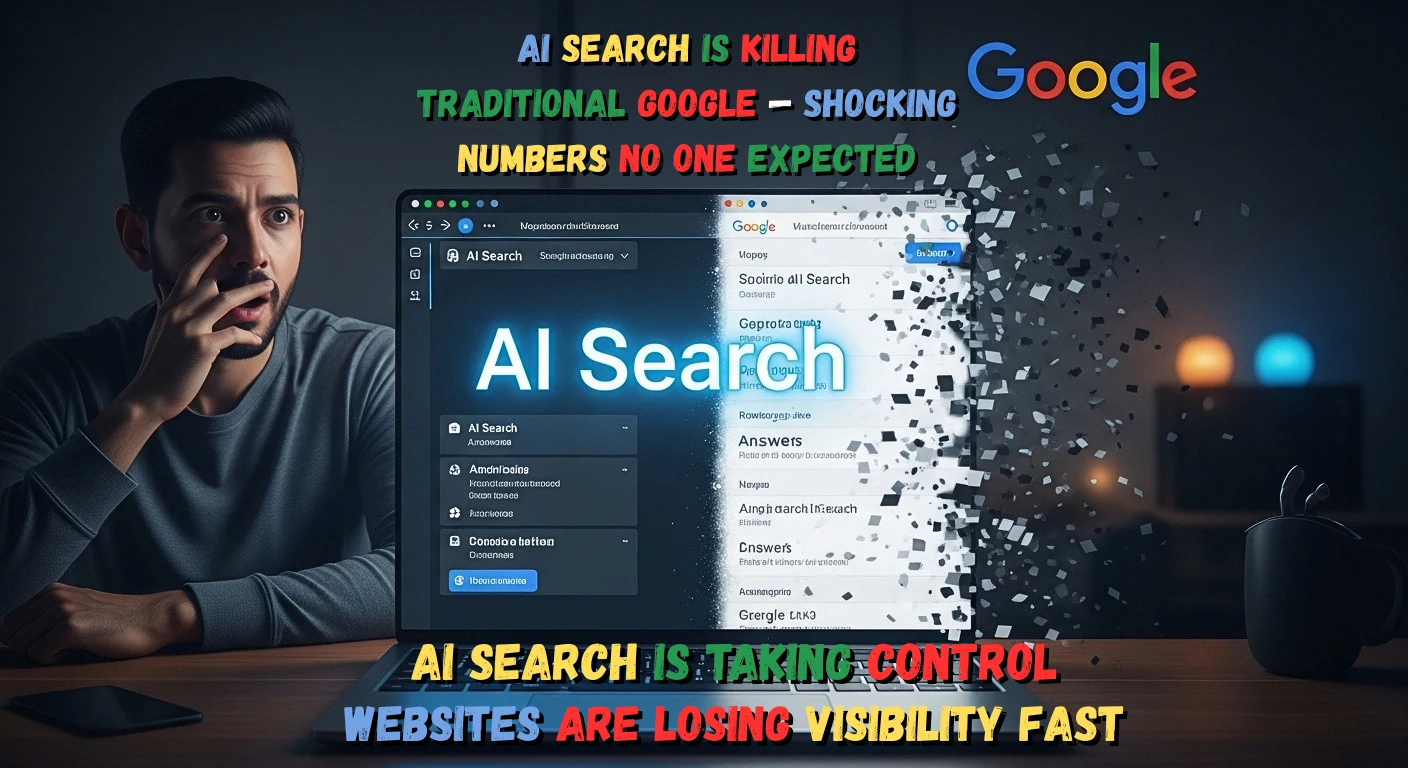 AI Search replacing traditional Google search with shocking digital transformation data