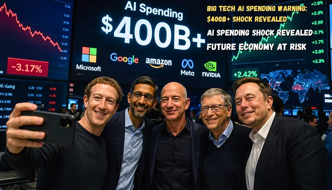 AI Spending Big Tech warning showing $400B+ investment surge in global technology industry