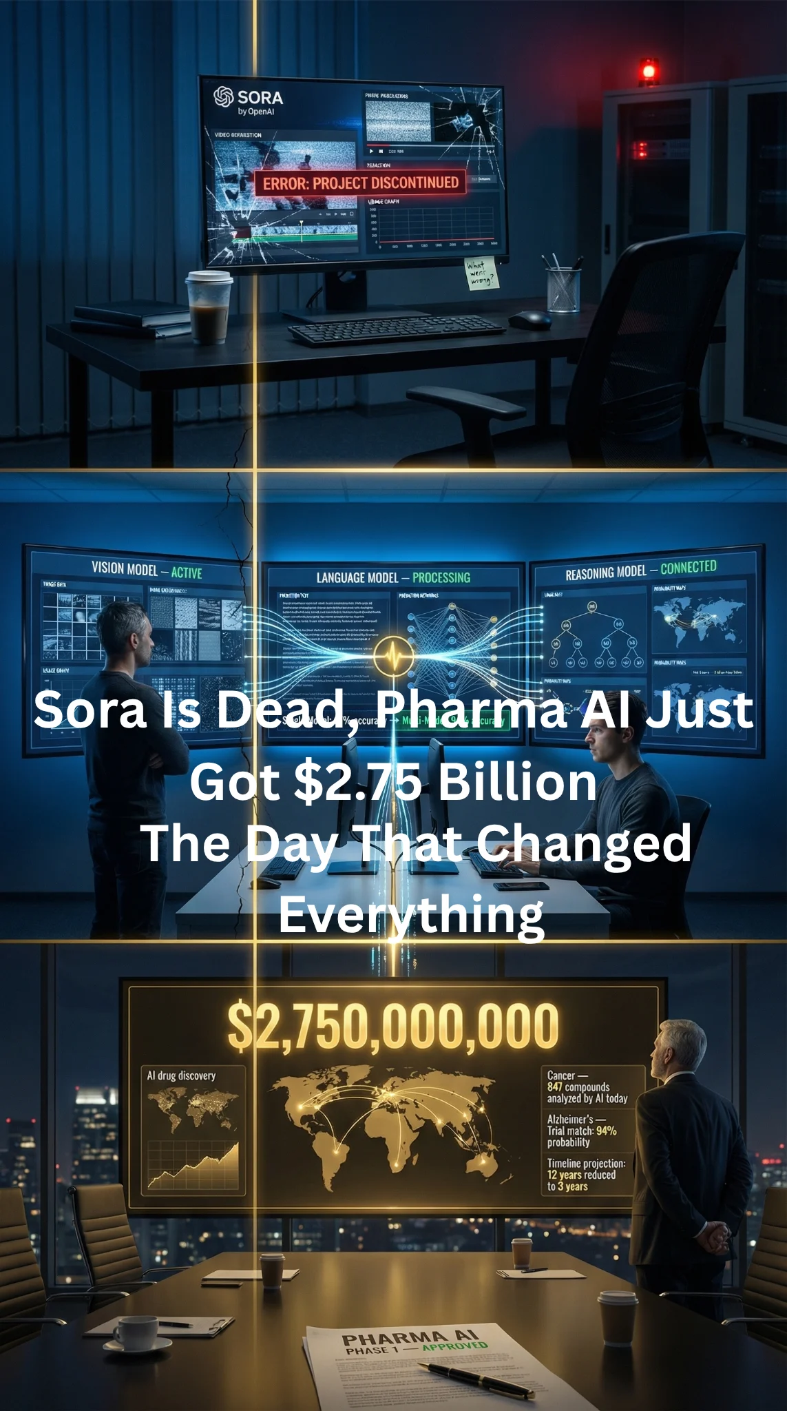 Sora Is Dead — Sora AI failure multi-model research pharma AI $2.75 billion investment March 2026 turning point — AI Todays News