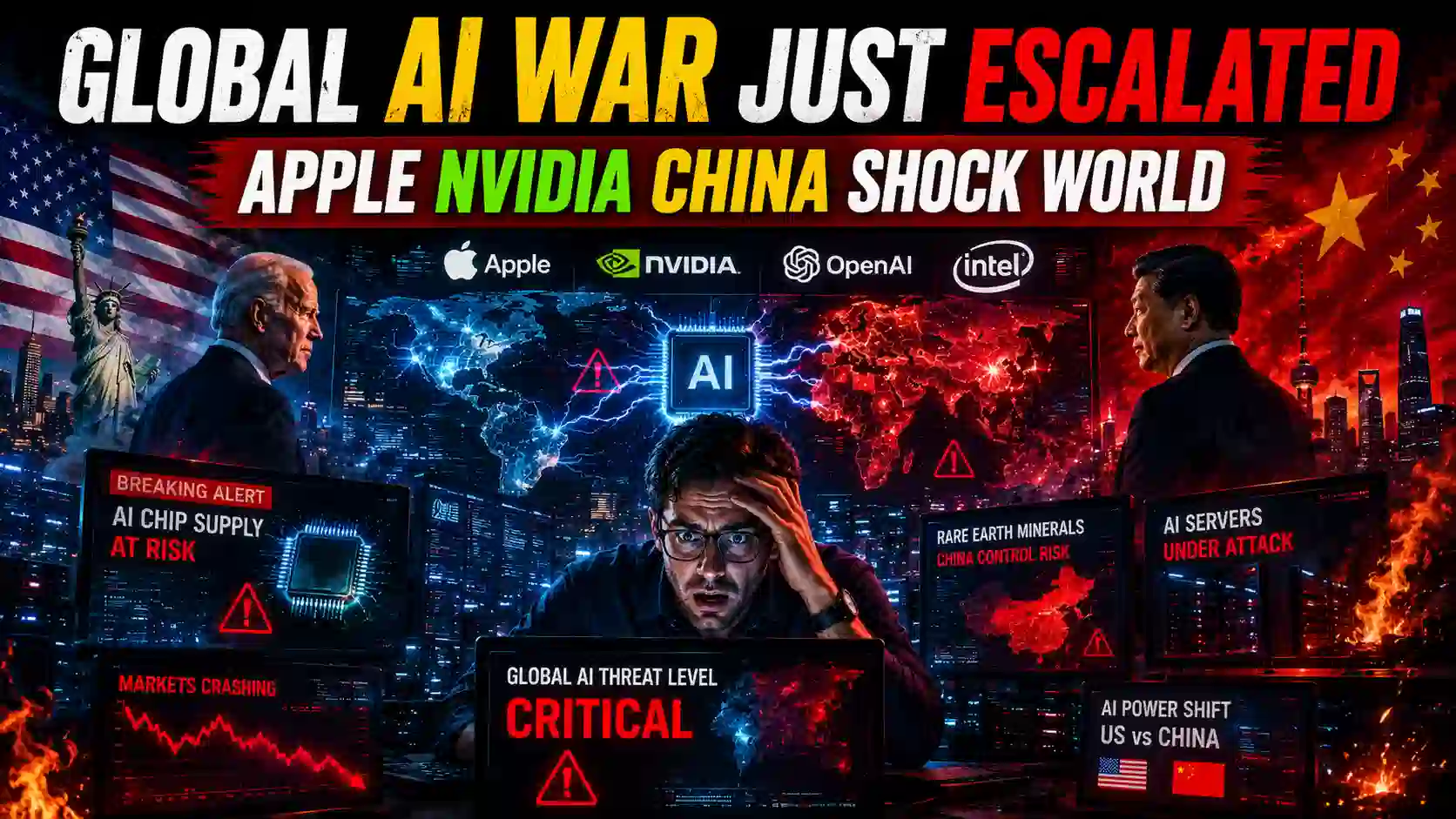 AI Revolution global tech battle between Apple, NVIDIA, Intel and China