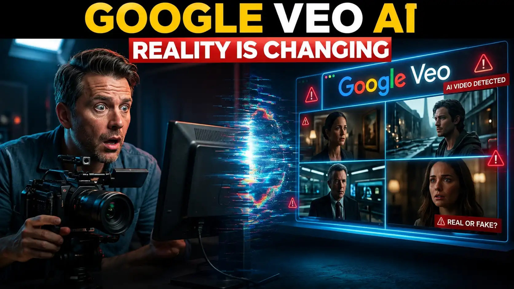 Google Veo AI ultra realistic fake reality video generation scene